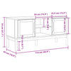 TV-taso FLORO harmaa 114x43x55 cm täysi mänty