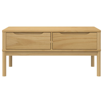Sohvapöytä FLORO vahanruskea 99x55,5x45 cm täysi mänty