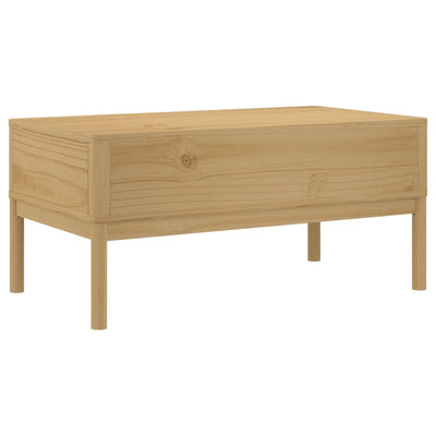 Sohvapöytä FLORO vahanruskea 99x55,5x45 cm täysi mänty