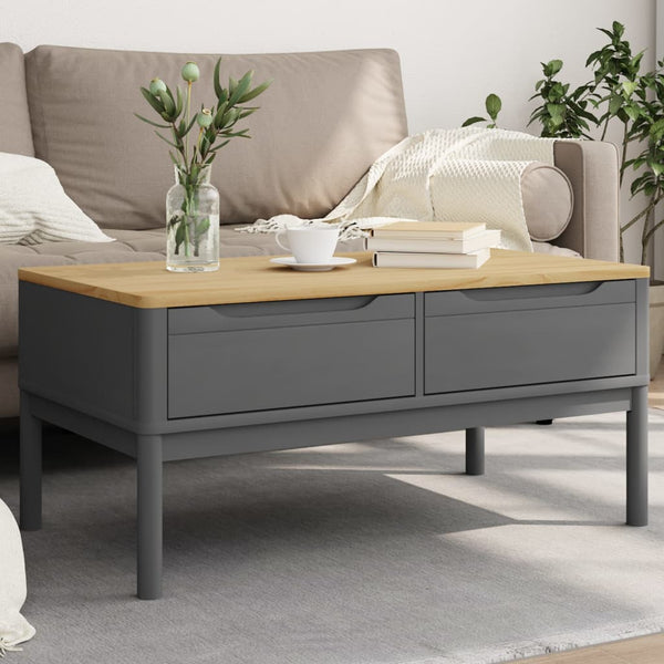 Sohvapöytä FLORO harmaa 99x55,5x45 cm täysi mänty