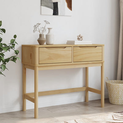 Konsolipöytä FLORO vahanruskea 89,5x36,5x73 cm täysi mänty