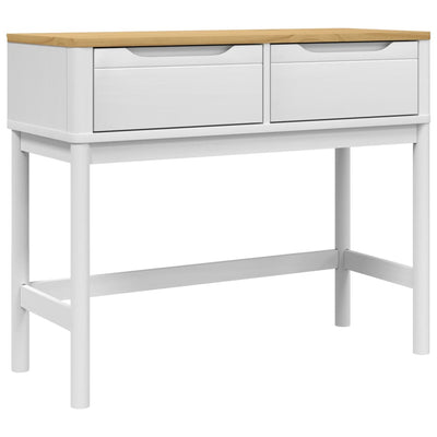 Konsolipöytä FLORO valkoinen 89,5x36,5x73 cm täysi mänty