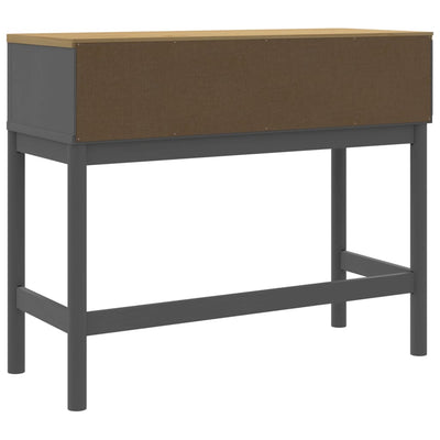 Konsolipöytä FLORO harmaa 89,5x36,5x73 cm täysi mänty