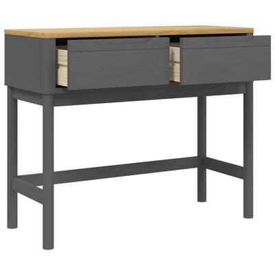 Konsolipöytä FLORO harmaa 89,5x36,5x73 cm täysi mänty