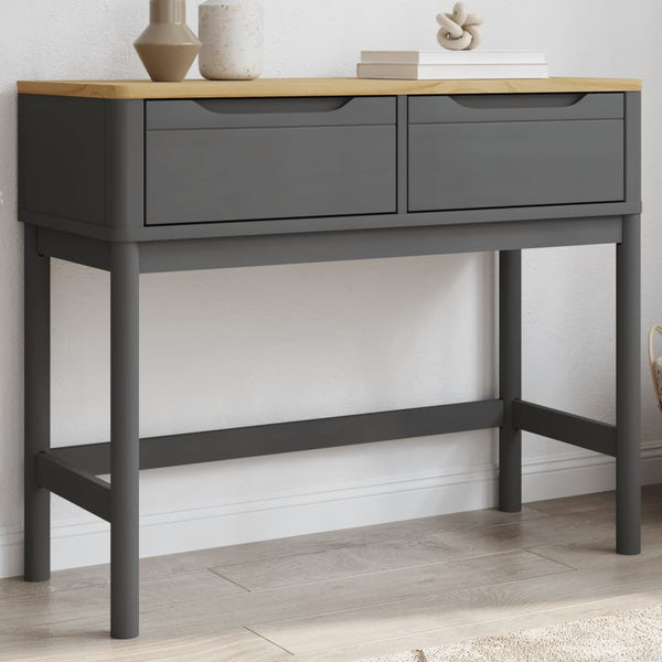 Konsolipöytä FLORO harmaa 89,5x36,5x73 cm täysi mänty