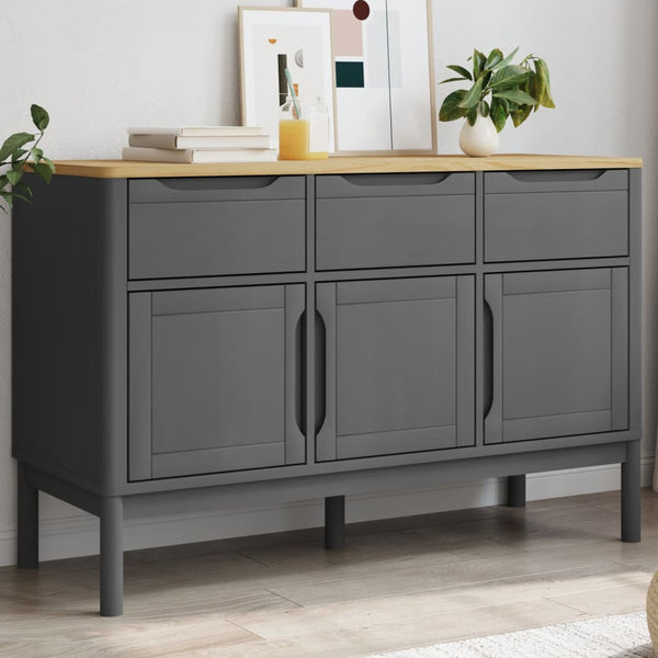 Senkki FLORO harmaa 114x43x74 cm täysi mänty