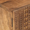 TV-taso 110x30x40 cm täysi mangopuu ja rauta
