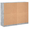 Kirjahylly ovilla betoninharmaa 136x37x109 cm tekninen puu