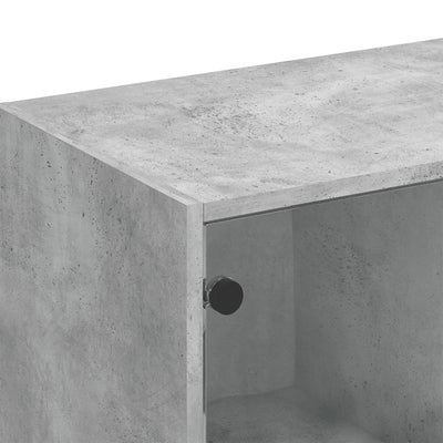 Kirjahylly ovilla betoninharmaa 136x37x109 cm tekninen puu