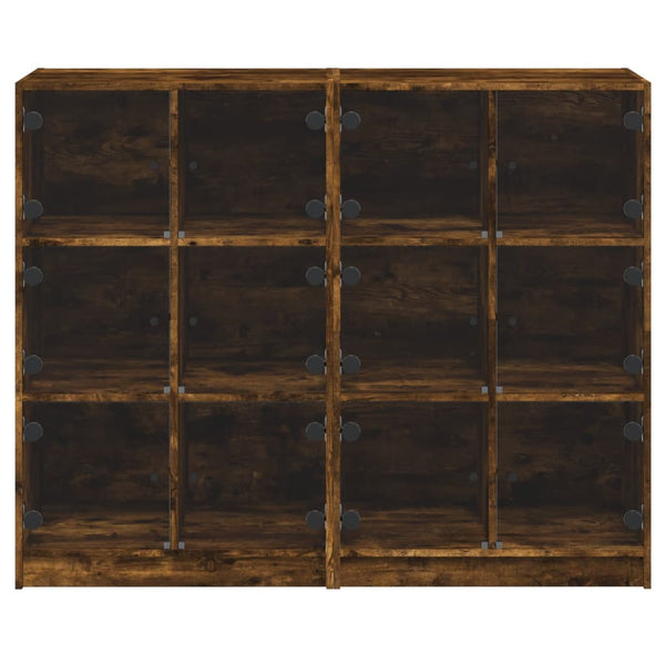 Kirjahylly ovilla savutammi 136x37x109 cm tekninen puu