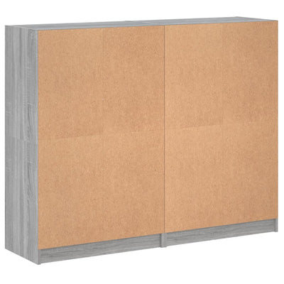 Kirjahylly ovilla harmaa Sonoma 136x37x109 cm tekninen puu