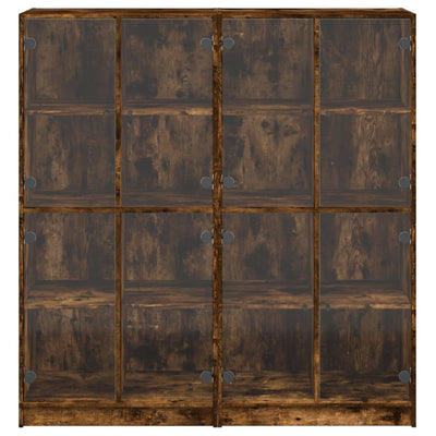 Kirjahylly ovilla savutammi 136x37x142 cm tekninen puu