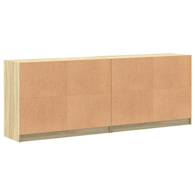 Kirjahylly ovilla Sonoma-tammi 204x37x75 cm tekninen puu