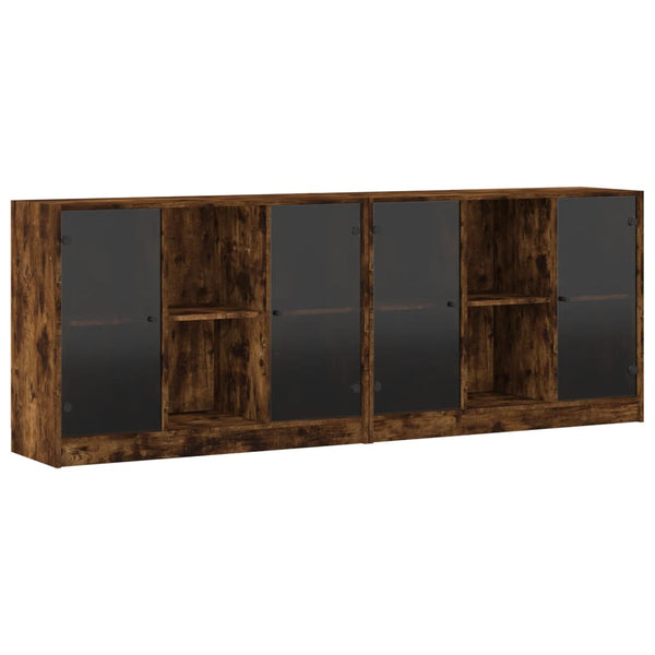 Kirjahylly ovilla savutammi 204x37x75 cm tekninen puu