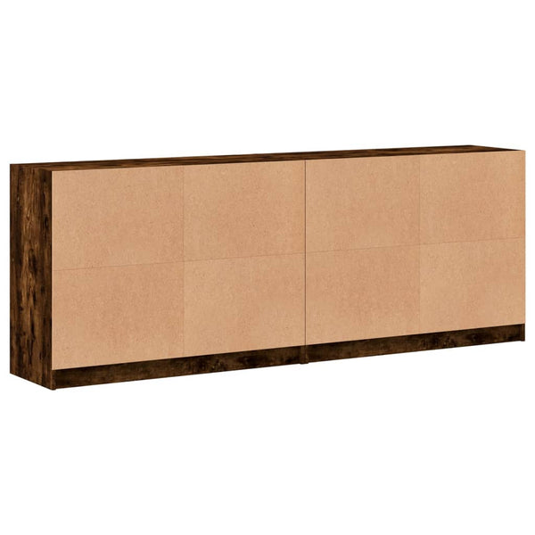 Kirjahylly ovilla savutammi 204x37x75 cm tekninen puu