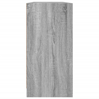 Kirjahylly ovilla harmaa Sonoma 204x37x75 cm tekninen puu