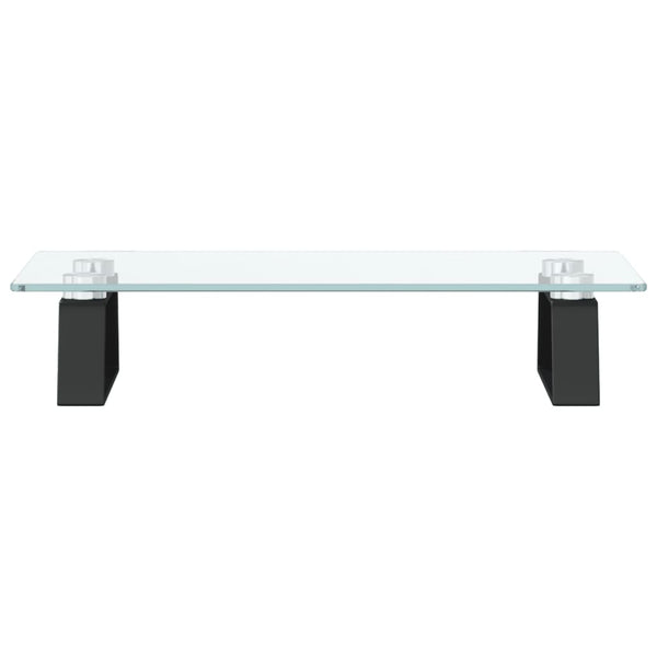 Näyttöteline musta 40x20x8 cm karkaistu lasi ja metalli