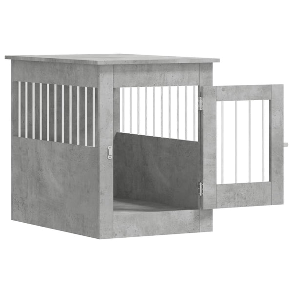 Betoninharmaa koiranhäkki/kaluste Lebada 55x80x68cm (puinen)