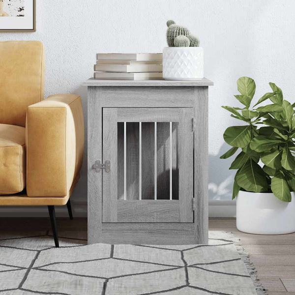 Harmaa koiranhäkki/kaluste Lebada 55x80x68cm (puinen)
