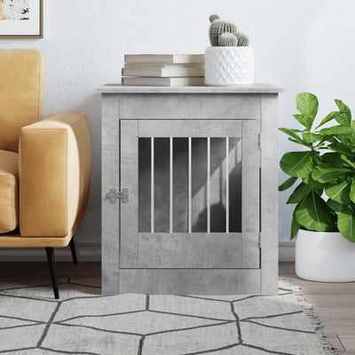 Betoninharmaa koiranhäkki/kaluste Lebada 64,5x80x71cm (puinen)