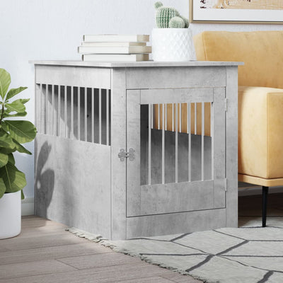 Betoninharmaa koiranhäkki/kaluste Lebada 64,5x80x71cm (puinen)