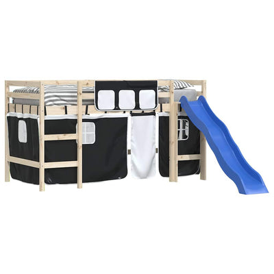 Mustavalkoinen parvisängyn verhot Karolyn (polyesteri)