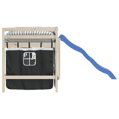 Mustavalkoinen parvisängyn verhot Karolyn (polyesteri)