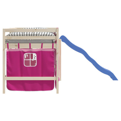 Vaaleanpunaiset parvisängyn verhot Karolyn (polyesteri)