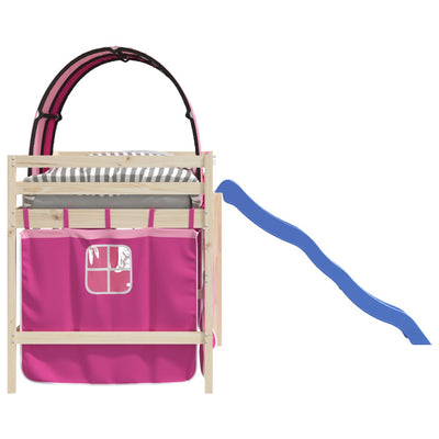 Pinkki parvisängyn verhot Guinea (tunnelilla polyesteri)