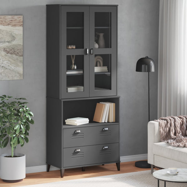 Kaappi VIKEN antrasiitti harmaa 80x40x200 cm täysi mänty