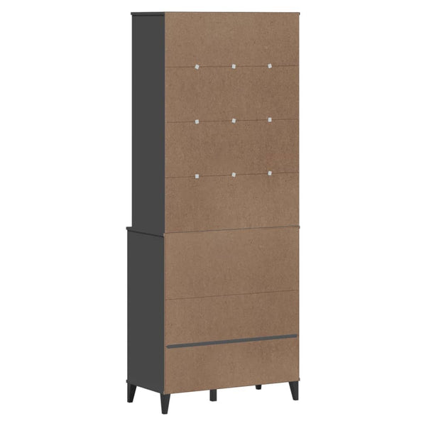 Kaappi VIKEN antrasiitti harmaa 80x40x200 cm täysi mänty