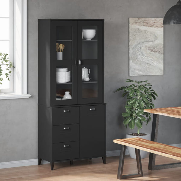 Kaappi VIKEN musta 80x40x190 cm täysi mänty