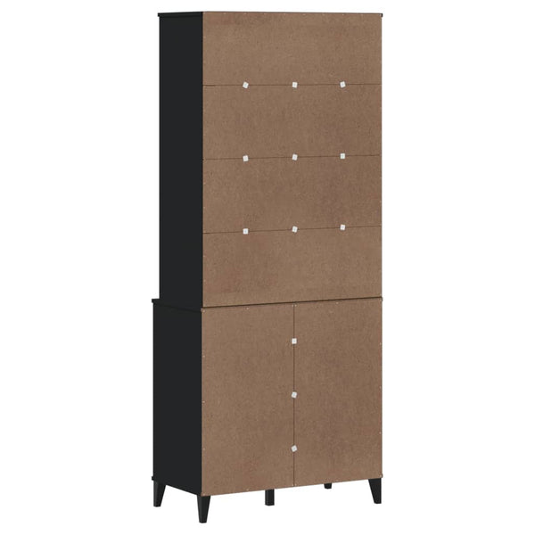 Kaappi VIKEN musta 80x40x190 cm täysi mänty