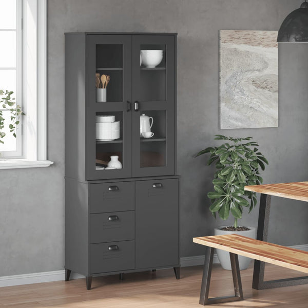 Kaappi VIKEN antrasiitti harmaa 80x40x190 cm täysi mänty