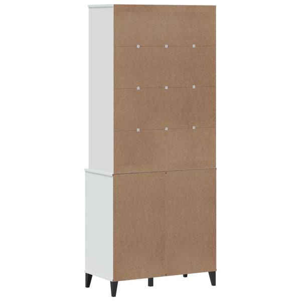 Kaappi VIKEN valkoinen 80x40x190 cm täysi mänty