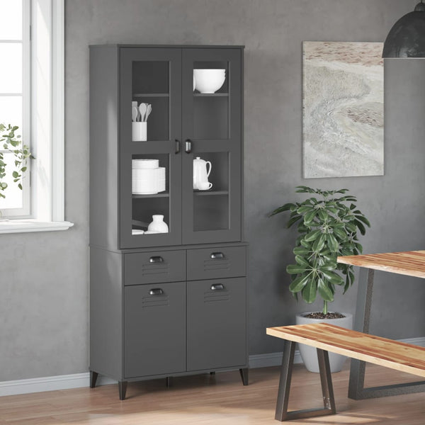 Kaappi VIKEN antrasiitti harmaa 80x40x190 cm täysi mänty