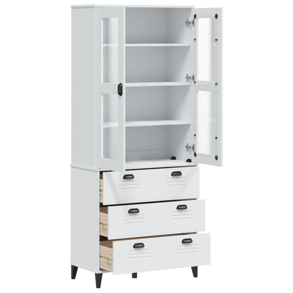 Kaappi VIKEN valkoinen 80x40x190 cm täysi mänty