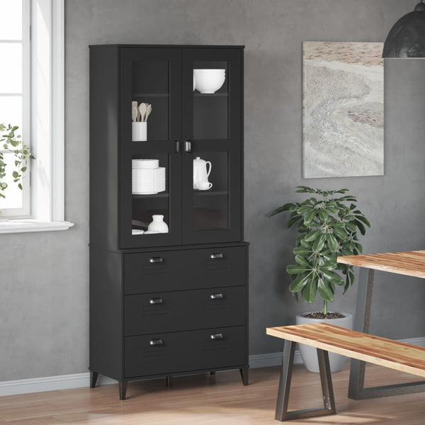 Kaappi VIKEN musta 80x40x190 cm täysi mänty