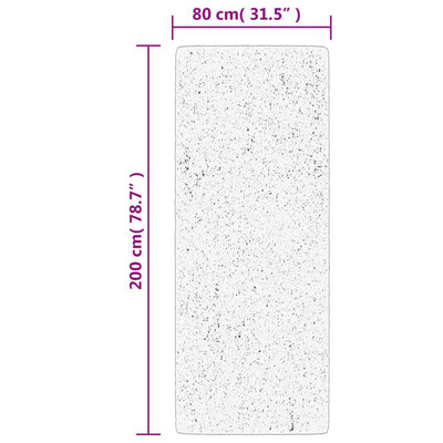 Matto HUARTE lyhytnukkainen ja pestävä antrasiitti 80x200 cm