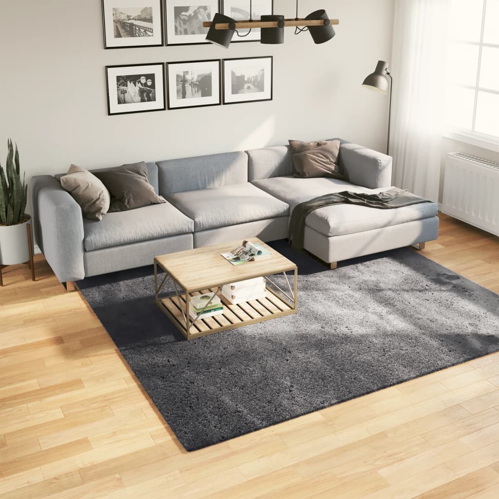 Antrasiitti matto huarde lyhytnukkainen ja pestävä Jelimir 240x240cm
