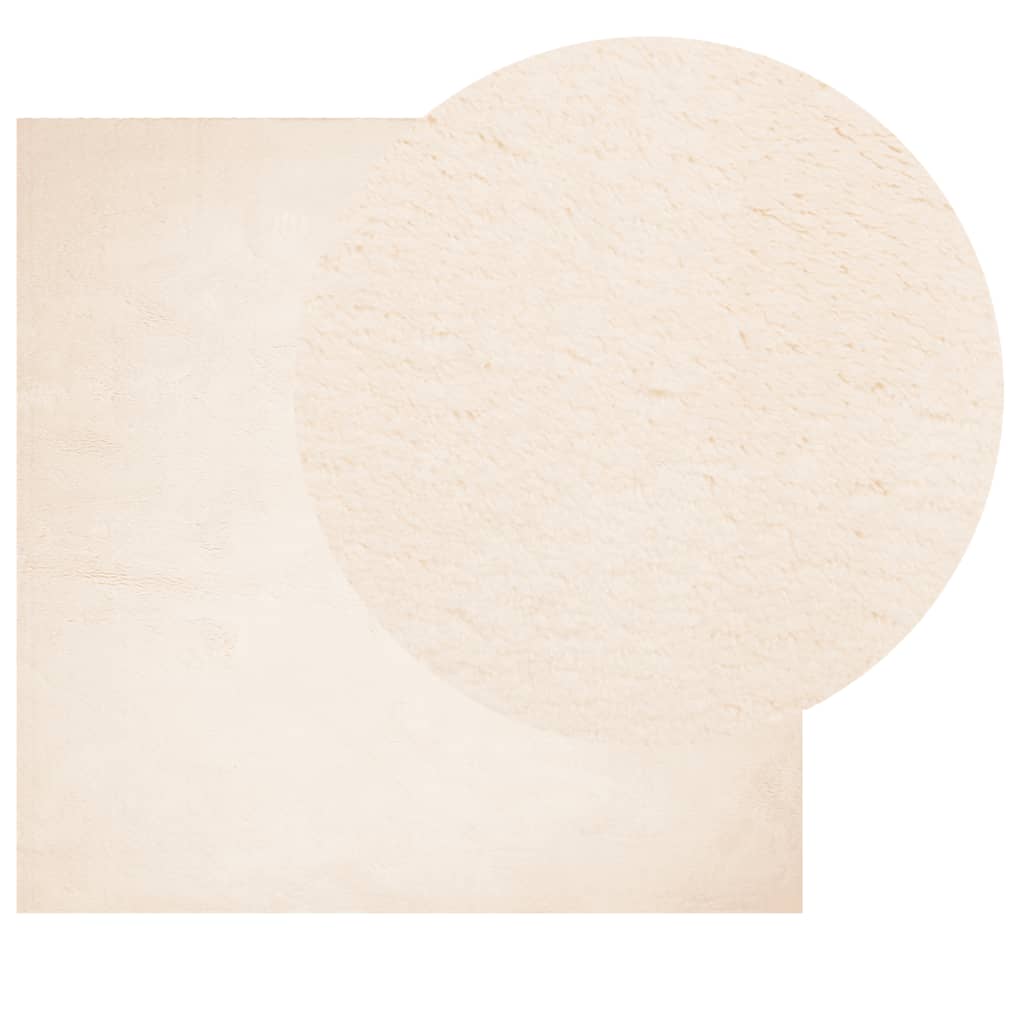 Beige matto huarde Jelimir 120x120cm (lyhytnukkainen ja pestävä)