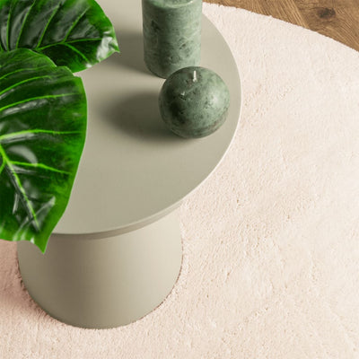 Beige matto huarte Jelimir Ø 100cm (lyhytnukkainen ja pestävä)