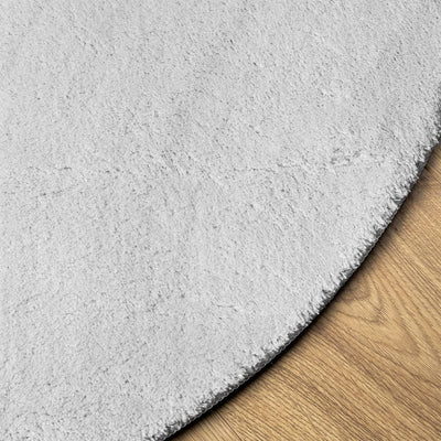 Harmaa matto huarte Jelimir Ø 100cm (lyhytnukkainen ja pestävä)