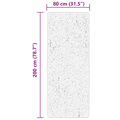 Metsänvihreä matto huarte lyhytnukkainen ja pestävä Jelimir 80x200cm