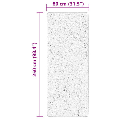 Metsänvihreä matto huarte lyhytnukkainen ja pestävä Jelimir 80x250cm