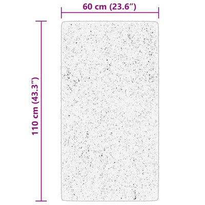 Musta matto huarde lyhytnukkainen ja pestävä Jelimir 60x110cm