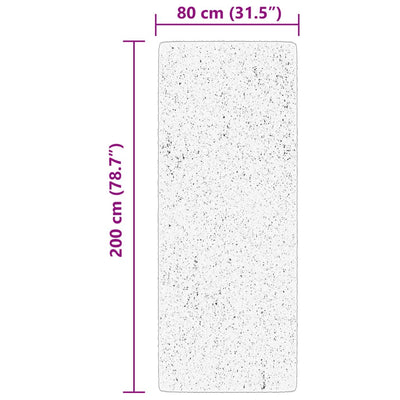 Musta matto huarte lyhytnukkainen ja pestävä Jelimir 80x200cm