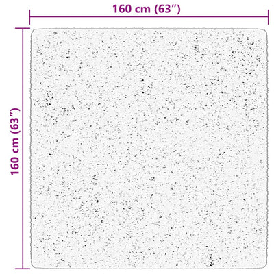 Musta matto huarte lyhytnukkainen ja pestävä Jelimir 160x160cm