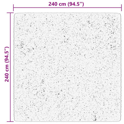 Musta matto huarde lyhytnukkainen ja pestävä Jelimir 240x240cm