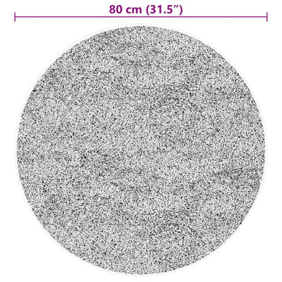 Matto HUARTE lyhytnukkainen ja pestävä musta Ø 80 cm